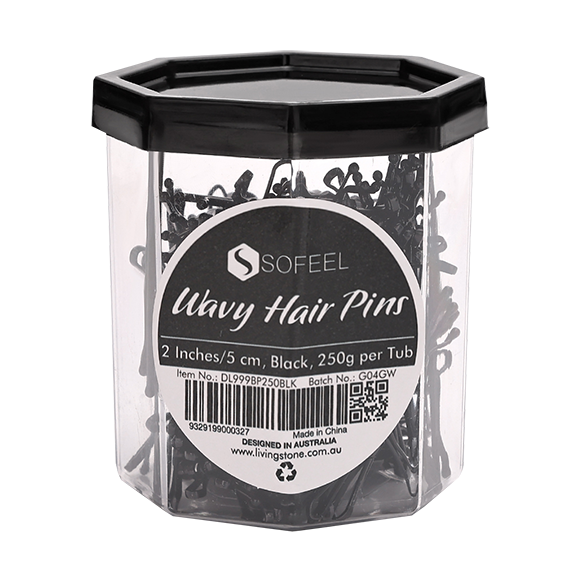 Sofeel Bobby Pins 2 Inches 250g/Tub - Black x50
