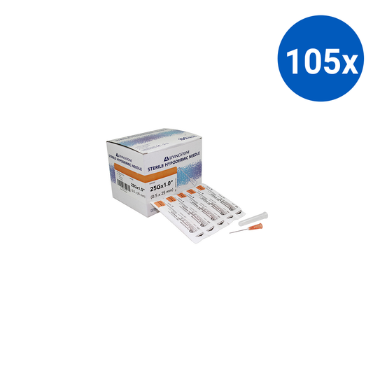 Livingstone Hypodermic Needles 25G (0.5mm) x 1" (25mm) 100 Pcs/Box - White x105
