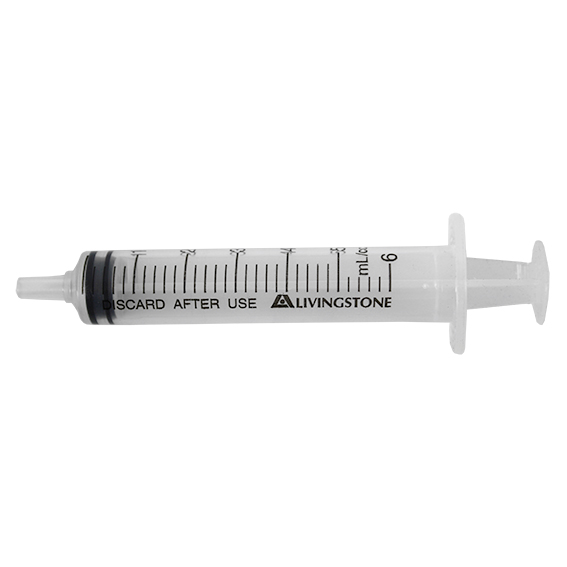 Livingstone Syringe 5ml Luer Slip Tip Hypoallergenic Non-Sterile 100 Pcs/Bag - Clear x35