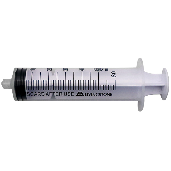 Livingstone Syringe 50ml Luer Lock Tip 20/Box - Clear x15