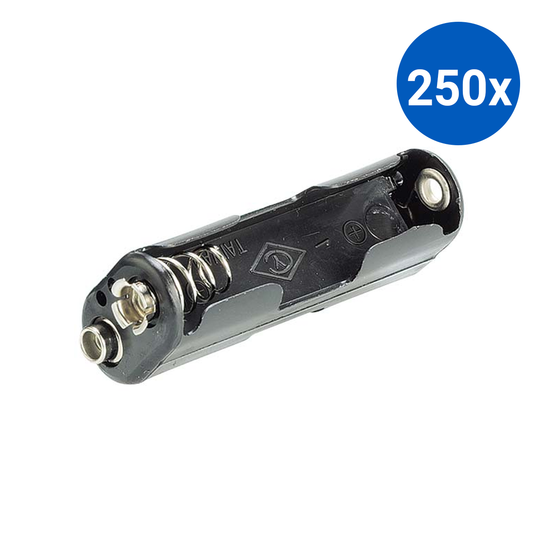Battery Holder 2x AA Size - Black x250