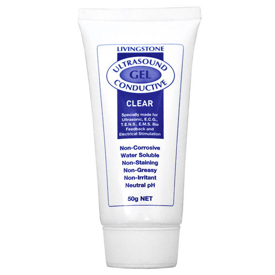 Livingstone Conductive Lubricating Gel for Ultrasound and ECG 50ml tube - Clear x165