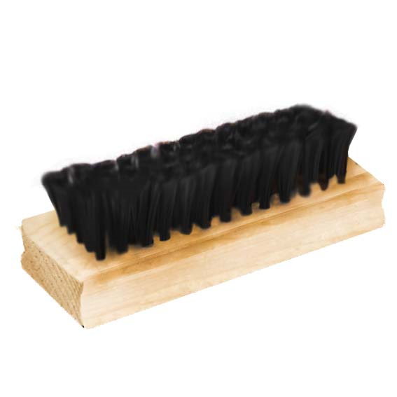 Shoe Brush Biodegradable Wooden Stock 11 x 3.8 x 1.5cm - Black Bristles x125