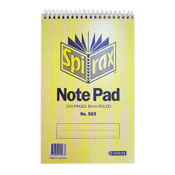 Spirax No. 563 Note Pad 100 Pages 200 x 127mm - White x165