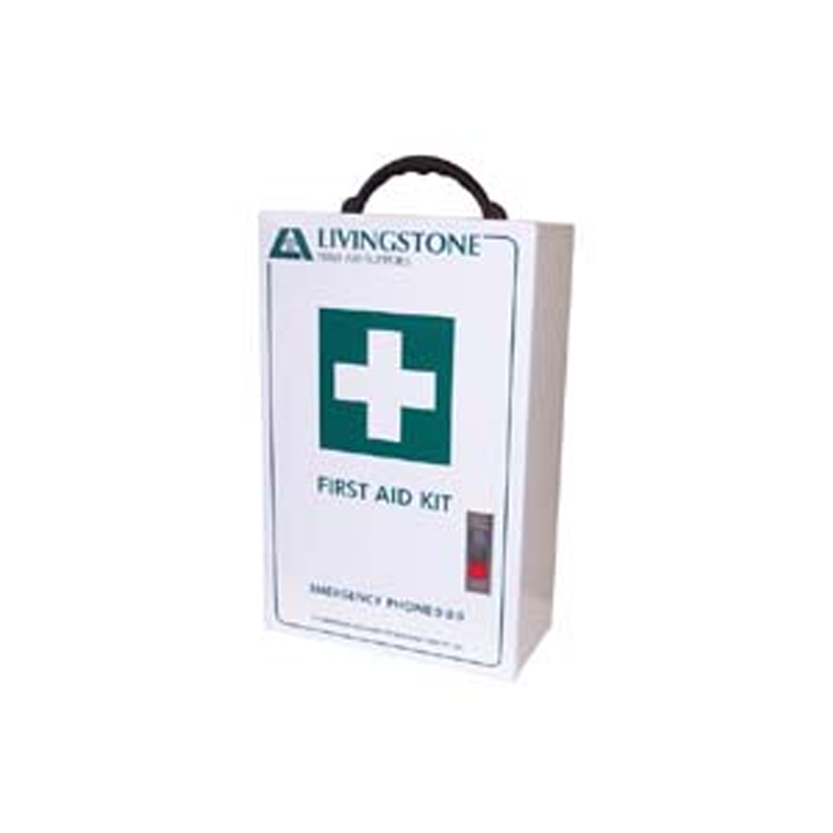 Livingstone First Aid Empty Metal Case 2-Way 44x28x14cm Wall Mountable Self Lock-In - White x5