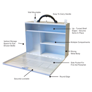 Livingstone First Aid Empty Metal Case Jumbo 35.7x10.5x26.5CM - Silver x10