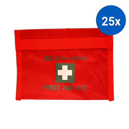 Livingstone First Aid Empty Nylon Pouch 29.5 x 22cm - Red x25