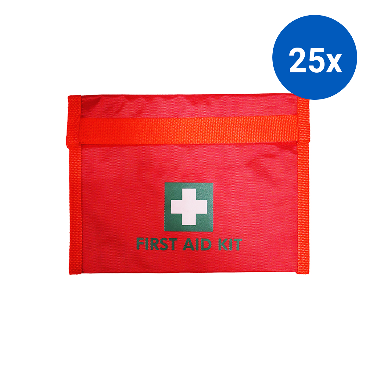 Unbranded First Aid Empty Nylon Pouch 29.5 x 22cm - Red x25
