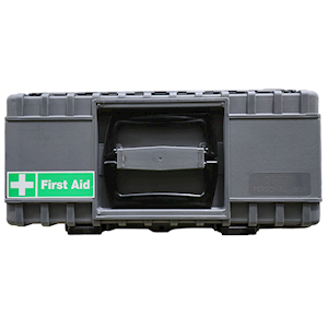 Livingstone First Aid Empty Polypropylene Case 37x18.5x13 cm with Compartments - Grey/Black x20