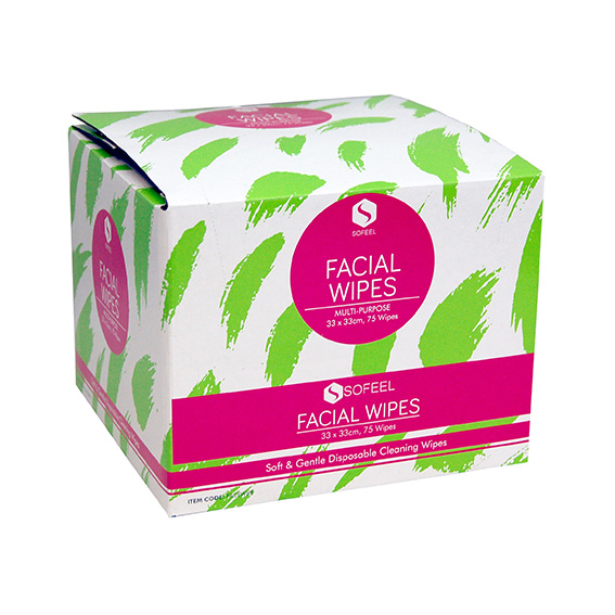 Sofeel Lint Free Facial Wipes 75 Wipes/Box - White x40