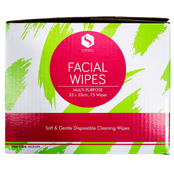 Sofeel Lint Free Facial Wipes 75 Wipes/Box - White x40