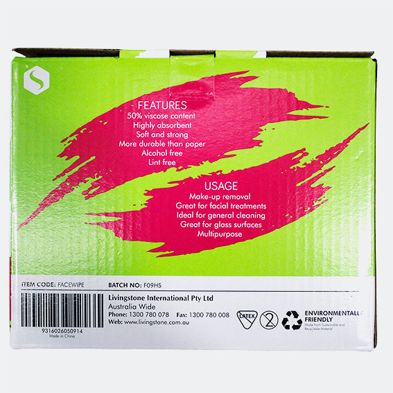 Sofeel Lint Free Facial Wipes 75 Wipes/Box - White x40