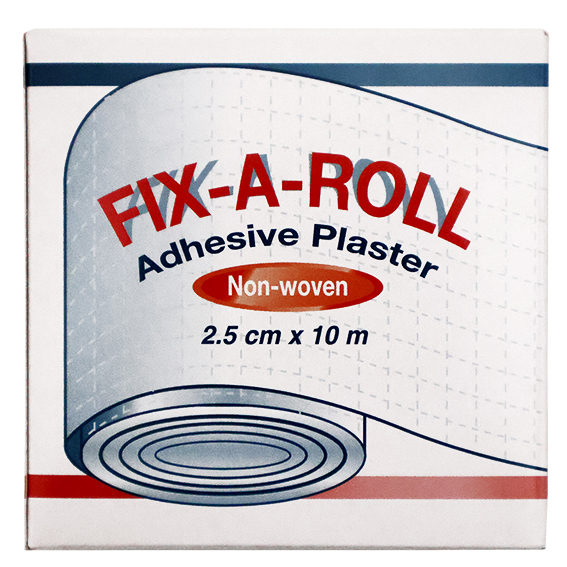 Fix-A-Roll Adhesive Dressing Fixation Retention Tape Plaster Nonwoven 2.5 cm x 10 m - White x40
