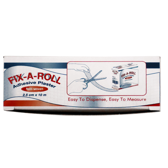 Fix-A-Roll Adhesive Dressing Fixation Retention Tape Plaster Nonwoven 2.5 cm x 10 m - White x40