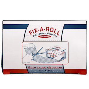 Fix-A-Roll Adhesive Dressing Fixation Retention Tape Plaster Nonwoven 5cm x 10 Metres - White x25