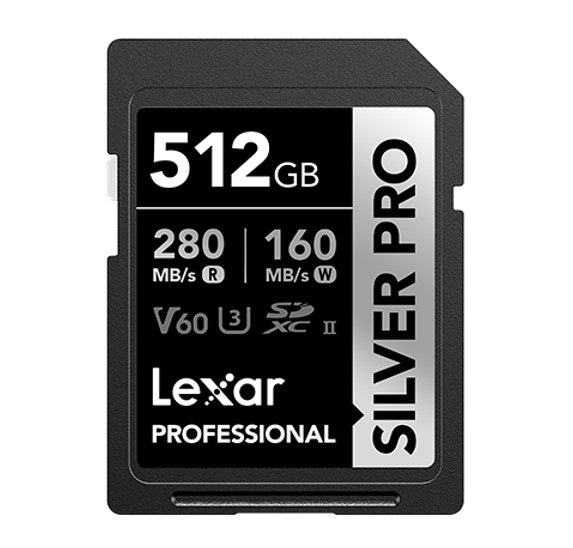 Lexar Professional SILVER PRO SDXC UHS-II Card 512GB – Black