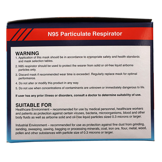 Liv Genuine N95 Face Mask Respirator Level 3 Duckbill TGA 403955 30/Box - White x10