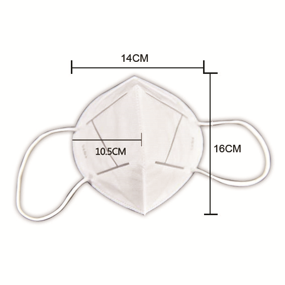 Liv KN95 FFP2 Face Mask Respirator Level3 Vertical Duckbill EarLoop Single Pack 10/Box - White x25