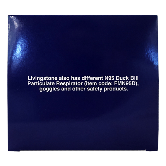 Liv Genuine N95 P2 Respirator Face Mask Valved Cupped Cone NIOSH 84A-5460 Head Band 10/Box - White x15