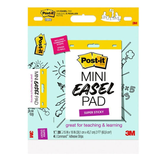 Post‑It Super Sticky Mini Easel Pad White 577SS 380 x 457mm