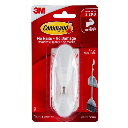 Command 17069 Large Wire Hooks – 4 Box