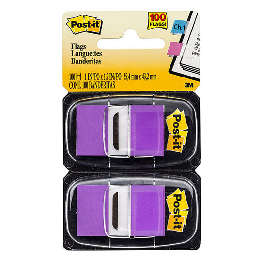 Post‑It Flags Purple 25 x 43mm 2‑Pack Box of 6