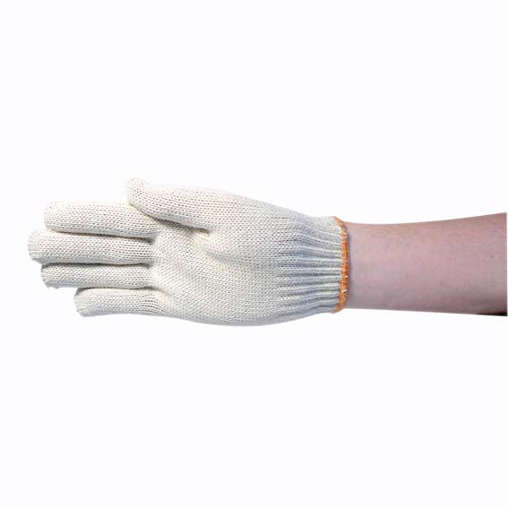 Livingstone Cotton Gloves Seamless Knitted 2mm Thick Large 12 Pairs/Bag - White x30