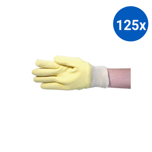 Excelsafe Freezer or Working Gloves Latex Coated One-Size Short Cuff 27cm - Yellow x125