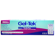 Geltek Latex Examination Gloves Small Size Powder Free Biodegradable Polymer Coated 100/Box 1000/Carton - White x5
