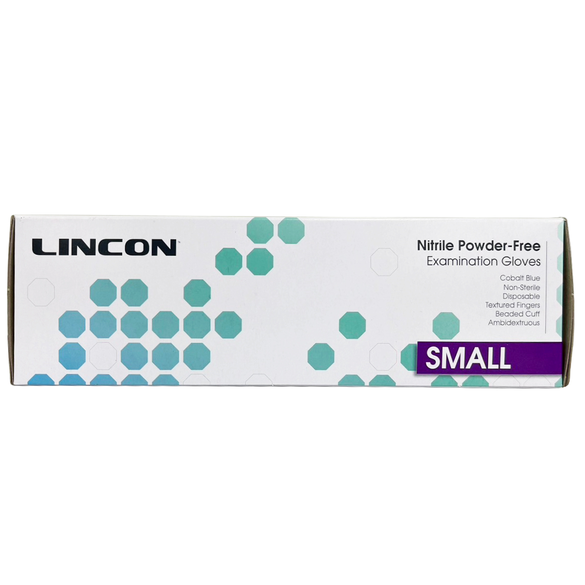 Lincon Nitrile Examination Gloves ASTM Powder Free EN374 Small HACCP 200/Box - Cobalt Blue x30