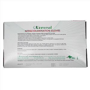 Universal Choice Nitrile Examination Gloves Large Size ASTM Standard Powder Free 100/Box 1000/Carton - Blue x10