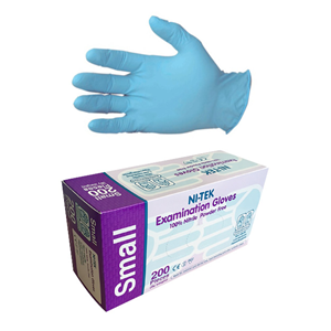 Ni-Tek Nitrile Gloves AS NZ Standard Small Size Powder Free 200/Box - Blue x25