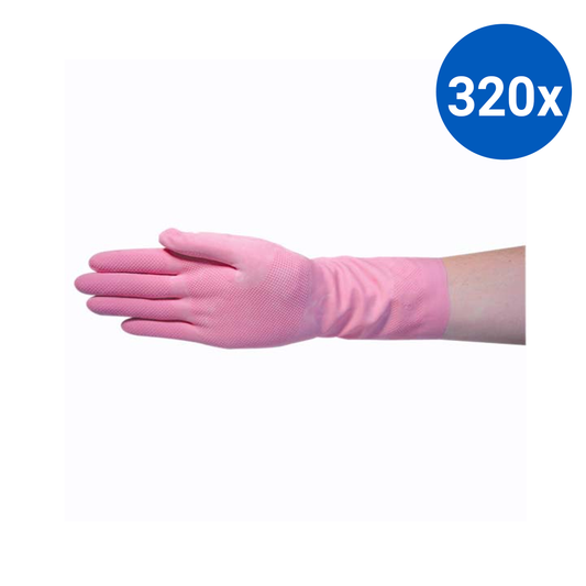 Livingstone Household Rubber Gloves Flocklined Small - Pink x320