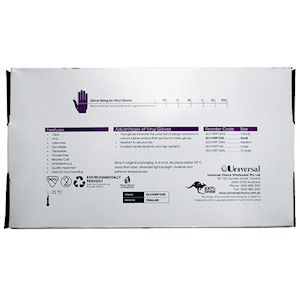 Sofeel Vinyl Gloves Small SIze Recyclable HACCP Grade Powder Free 100/Box - Clear x85