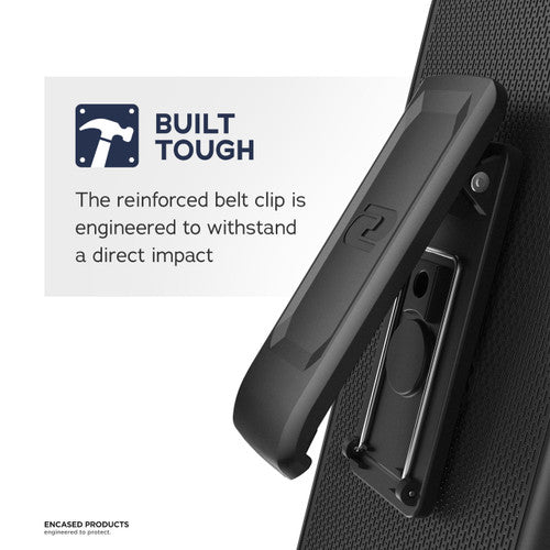 Encased Slimline Case iPhone 12 Mini with Belt Clip Holster - Black