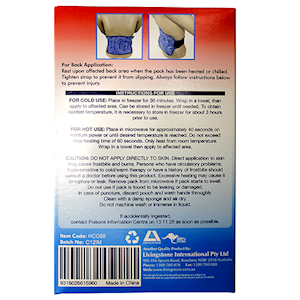 Livingstone Hot and Cold Pack with Crystal Velvet Cloth and Fixing Strap 21 x 39cm 400g 1/Box - Blue x25