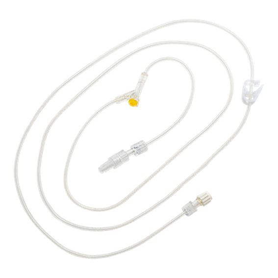 Multigate Tube Extension Set with Injection Site Minimum Volume 165cm Female to Male Luer Lock with Rotating Collar - White x210