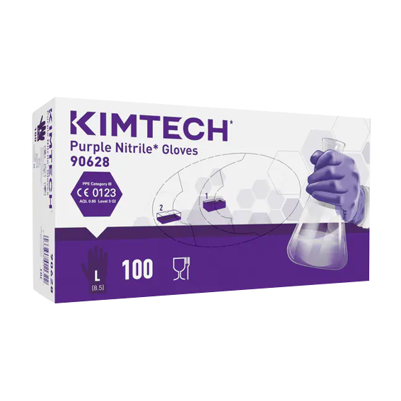 Kimtech Nitrile-Xtra Examination Gloves Powder Free Large 50/Box - Purple x25