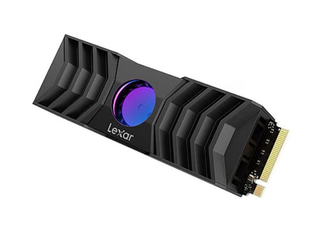 Lexar Internal SSD 2TB PCIe Gen5x4 M.2 2280 with RGB Fan Heatsink – Black