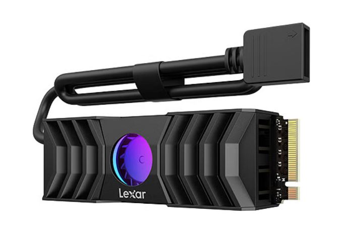 Lexar Internal SSD 2TB PCIe Gen5x4 M.2 2280 with RGB Fan Heatsink – Black