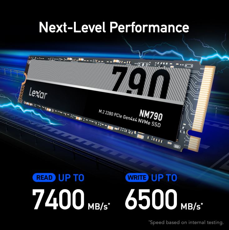 Lexar Internal SSD 8TB up to 7400MB/s read 6500MB/s write - Silver
