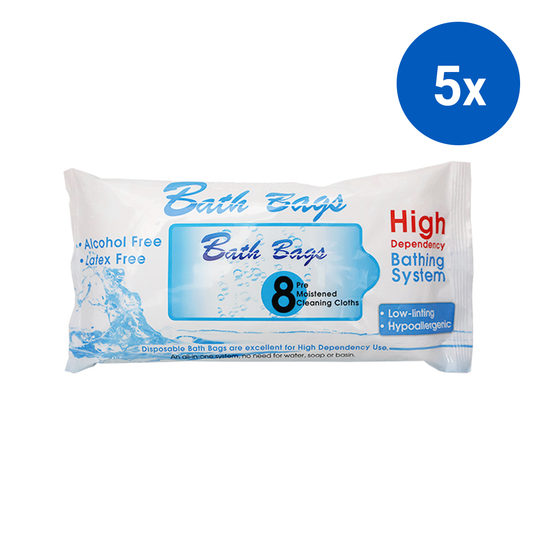 Livingstone Bath Bag Wet Wipes 8/Pack 50 Packs 400 Towels/Carton - White x5