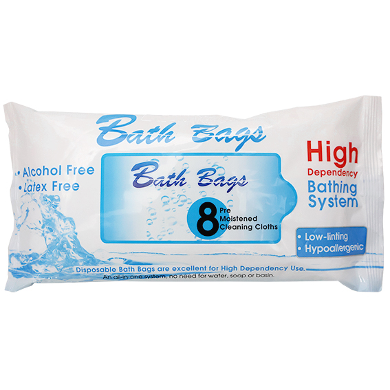 Livingstone Bath Bag Wet Wipes 8/Pack 50 Packs 400 Towels/Carton - White x5