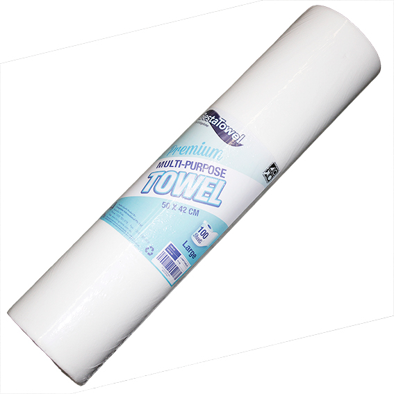 Bestatowel Premium Multi-Purpose Towel 50x42cm Large 100/Roll 8 Rolls/Carton - White x5