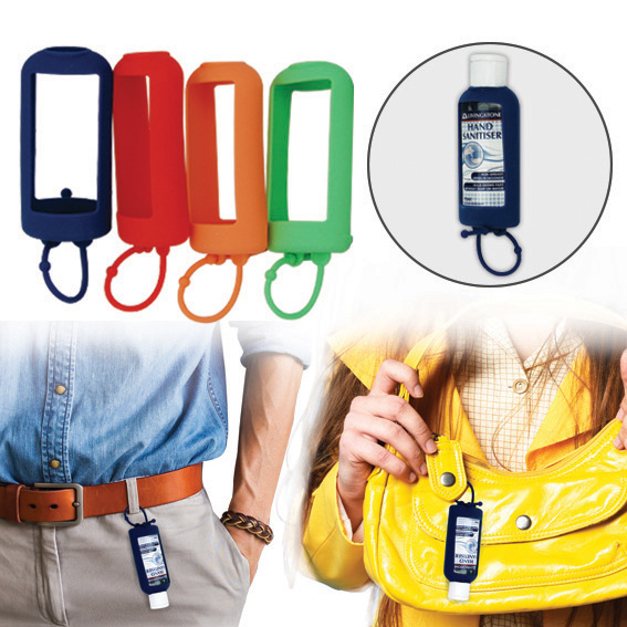 Livingstone Jelly Wrap Silicone Hanging Strap for Livingstone Sanitiser Gel 70ml - Blue x210