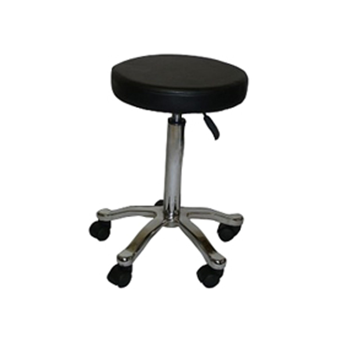 Livingstone Cutting Stool Round with Chrome Base - Black x5