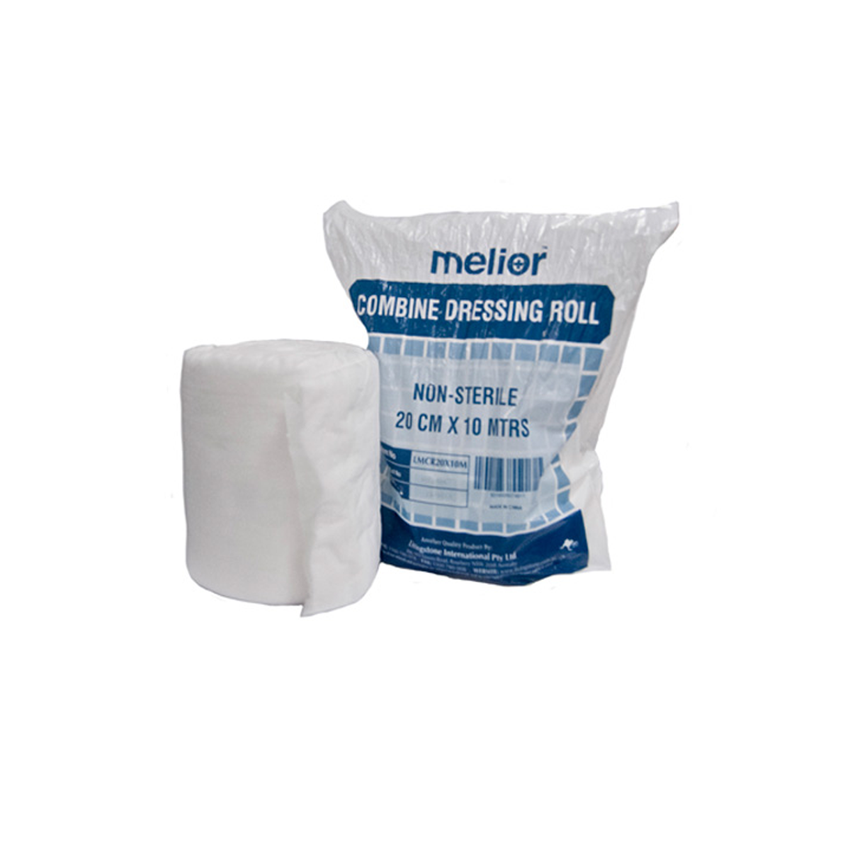 Melior Combine Dressing Roll 20cm x 10m Nonwoven Non-Sterile 1 Roll/Bag - White x25