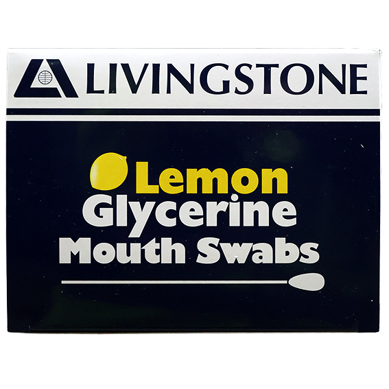 Livingstone Lemon Glycerine Mouth Swabs 3 Pcs/Sachet 25 Sachet/Box - Lemon x35