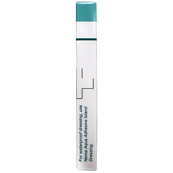 Nema Adhesive Island Dressing 7.5 x 5cm Sterile Non-Adherent Pad Nonwoven 5/Box - White x320
