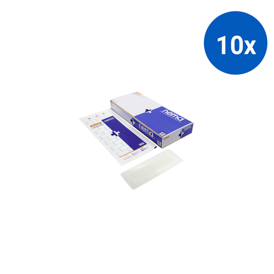 Nema Aqua Transparent Island Film Dressing 25x8.2cm Sterile 20/Box - White x10